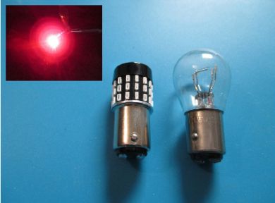 54LED UHP BA15d LED Red